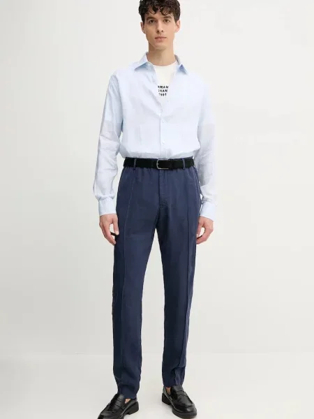 Сорочка з льону Paul&Shark regular класичний комір