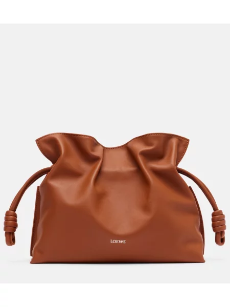 Usnjena pisemska torbica Loewe rjava