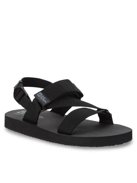 Sandale Jack Wolfskin Urban Entdeckung Belt Sandal Black crna