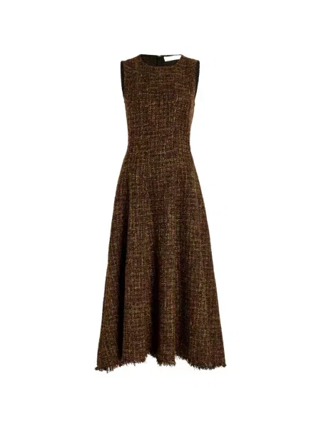 Rochie midi Proenza Schouler White Label din tweed alb