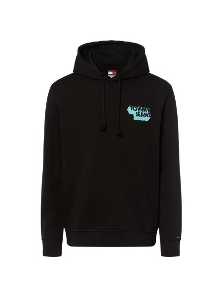 Tommy Jeans bluza z kapturem Mężczyźni nadruk S czarny