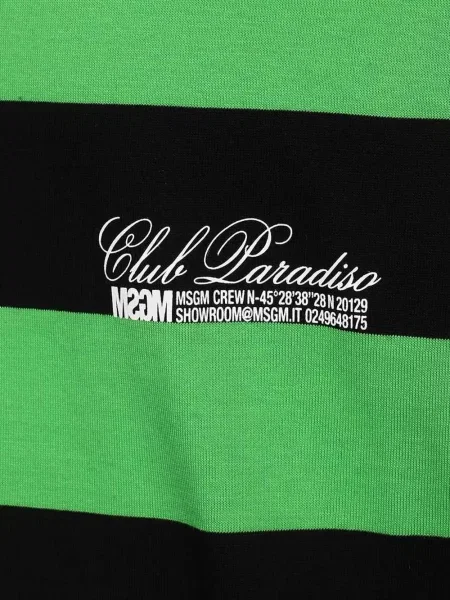 Pruhované tričko Msgm zelené