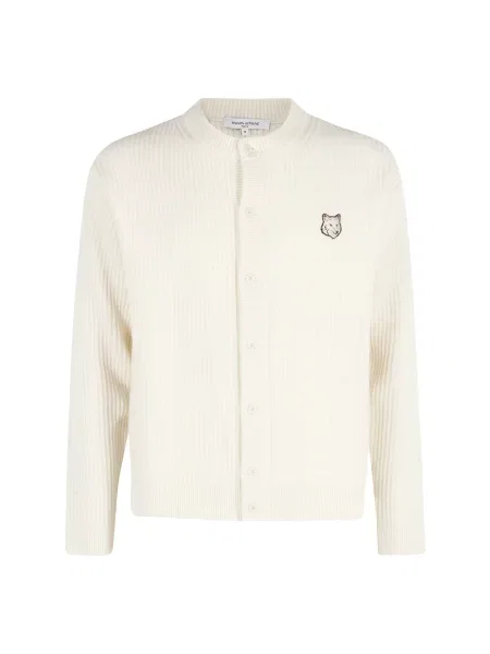 Kardigan Maison Kitsune wełniany biały