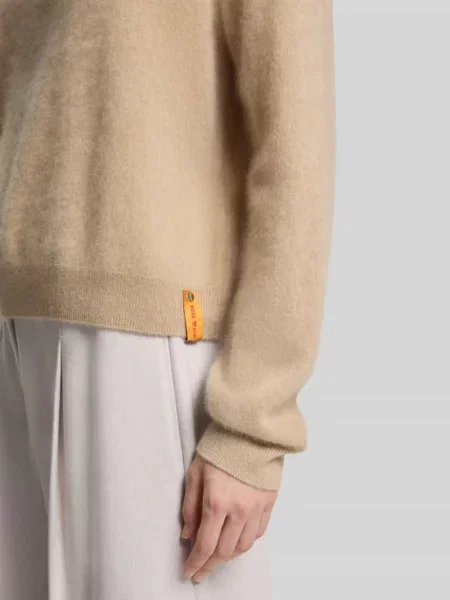 Sweter Boss ze sznurkiem beżowy