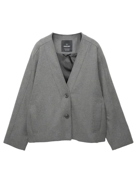 Pull&Bear Geacă de primăvară-toamnă gri