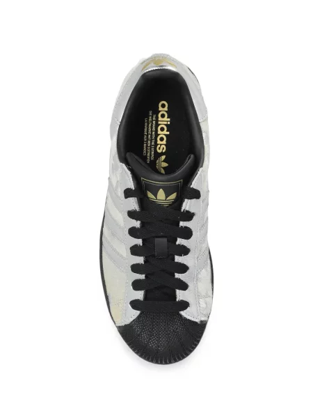 Lung tricou Adidas cu imagine plasă alb