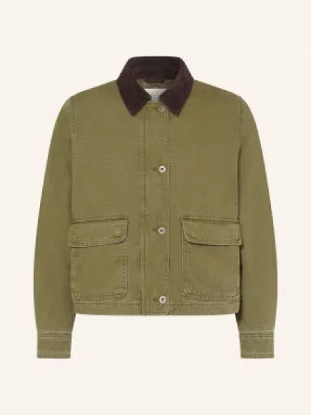 Levi's® Svrchní Košile Bree Cropped Chore olivová / tmavě hnědá