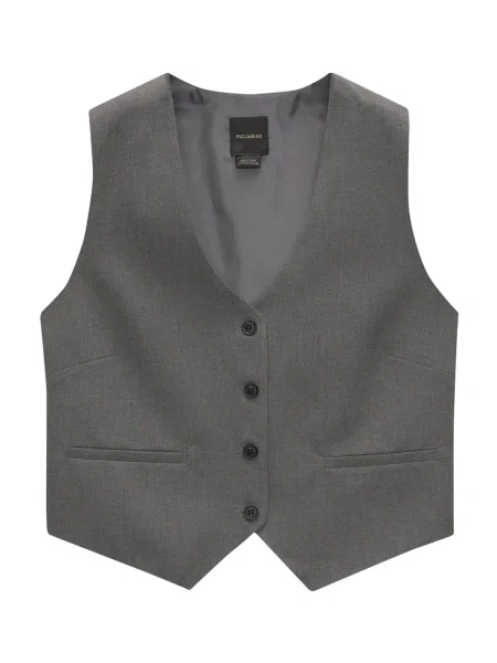Pull&Bear Vestă de costum amestecat gri