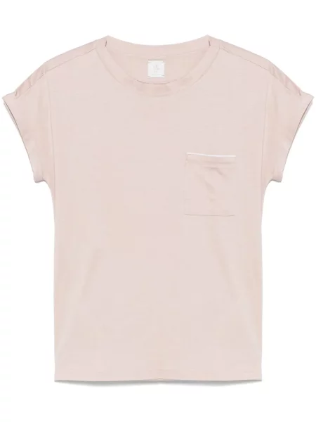 Koszulka Eleventy z dżerseju różowa