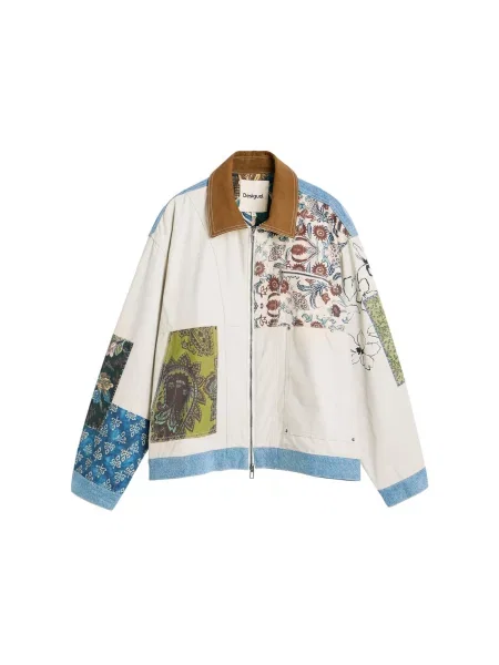 Desigual Geacă de primăvară-toamnă albastru / verde / roșu / negru alb