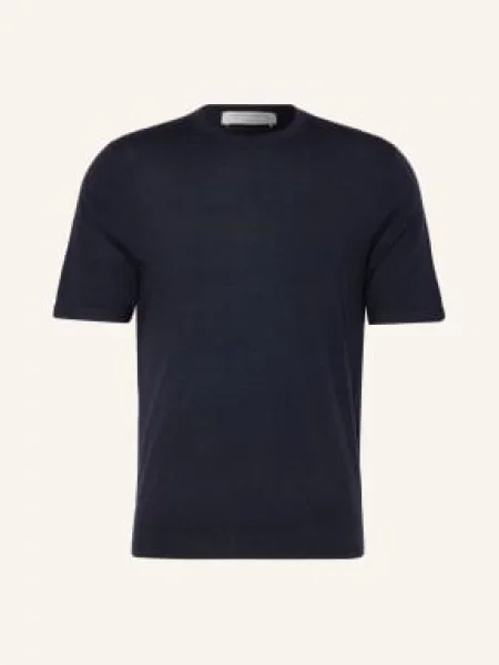 Tiger Of Sweden Sweter Z Dzianiny Connor Z Wełny Merynosowej blau granatowy