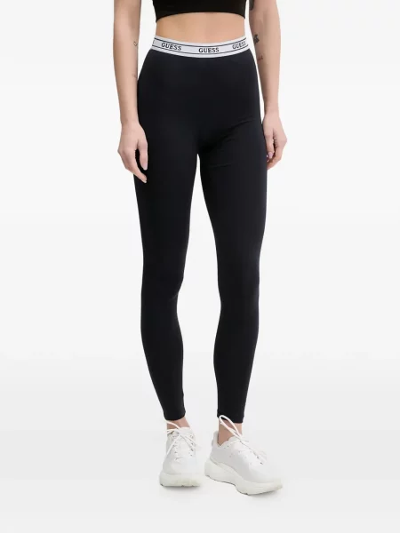 Leggings Guess cu autograf albastru