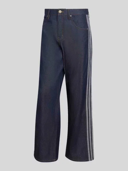 Adidas Originals jeansy straight Firebird niebieskie