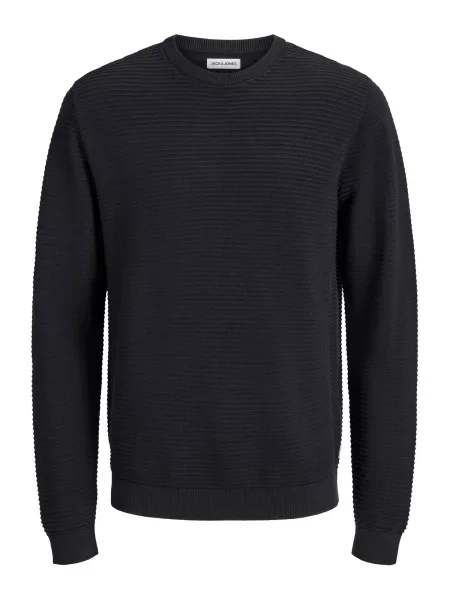 JACK & JONES Pulover JJEBRODY' negru