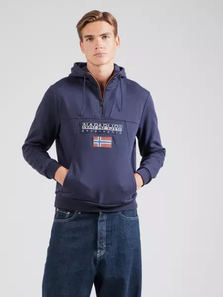NAPAPIJRI Mikina BURGEE HZH námornícka modrá vínovo červená sivá