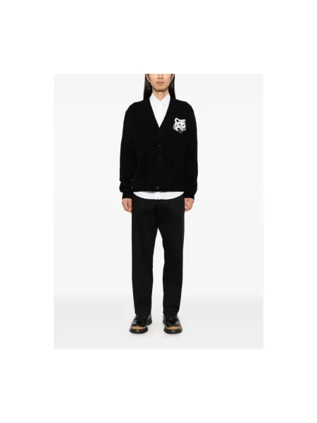 Kardigan Maison Kitsune wełniany czarny