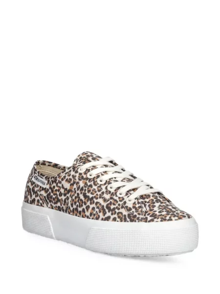Sneakerși Superga cu imagine cu model leopard