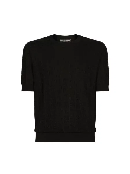 Sweter Dolce And Gabbana z krótkim rękawem czarny
