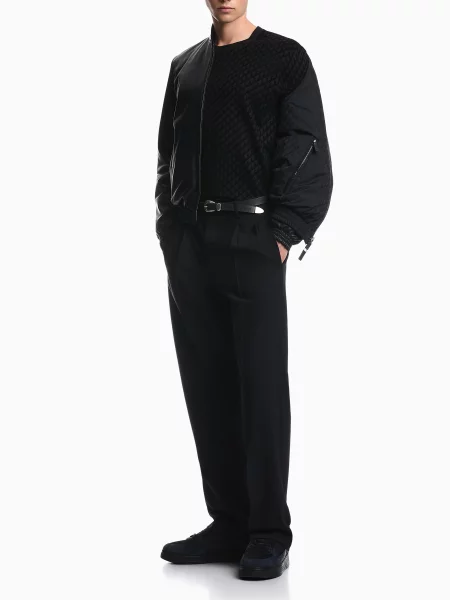 Шкіряна Шкіряна куртка Emporio Armani чорний