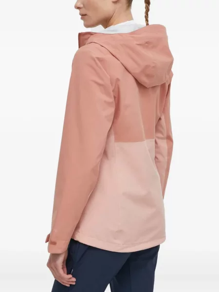 Geacă Jack Wolfskin cu glugă roz