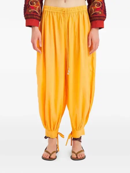 Pantaloni Antik Batik cu cordon portocaliu