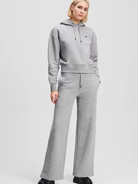 Karl Lagerfeld pantaloni de trening din melanj gri