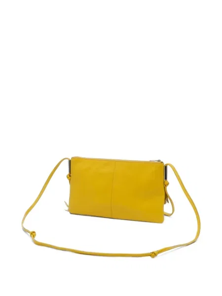 Δερμάτινος clutch Bimba Y Lola με κρόσσια κίτρινο