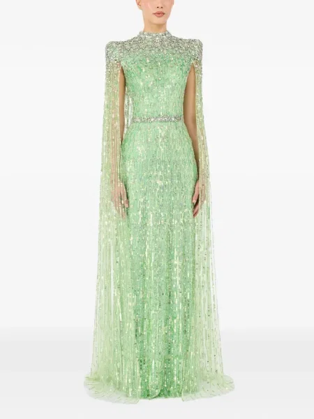 Maxi rochie maxi Jenny Packham de costum verde