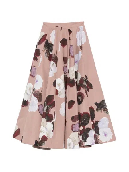 Fustă midi Antonio Marras cu model floral cu imagine roz