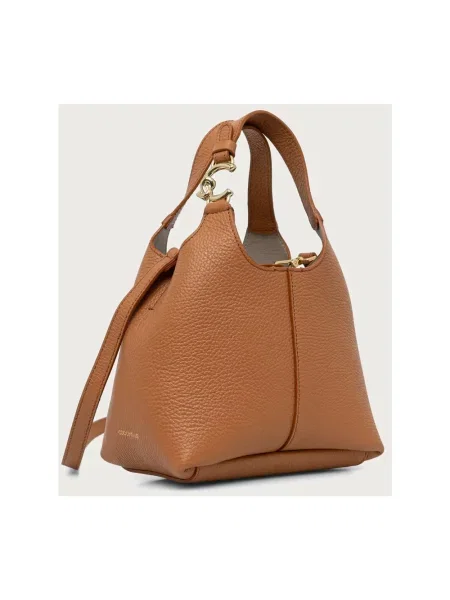 Coccinelle torebka crossbody skórzana brązowa
