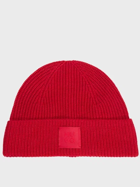 Шерстяная шапка Hugo красная
