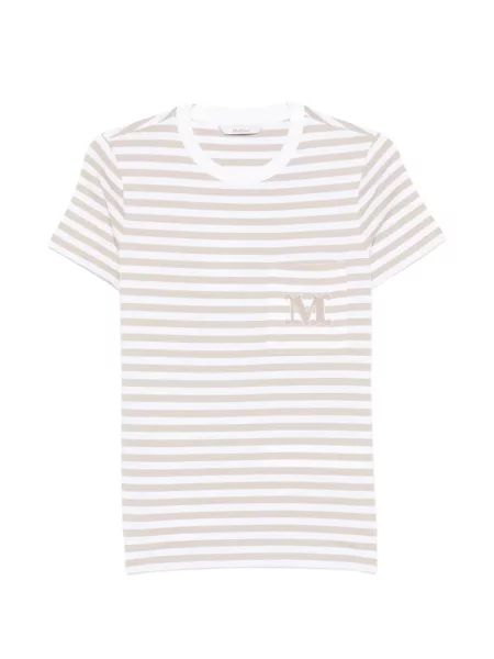 Tricou Max Mara cu dungi alb