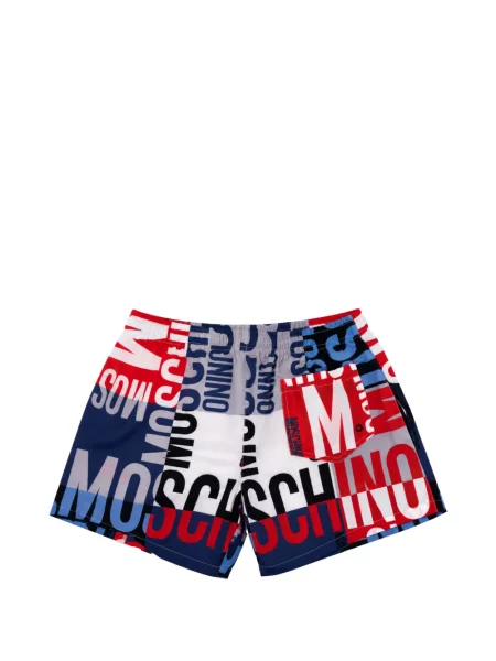 Slip de baie Moschino cu imagine cu cordon alb