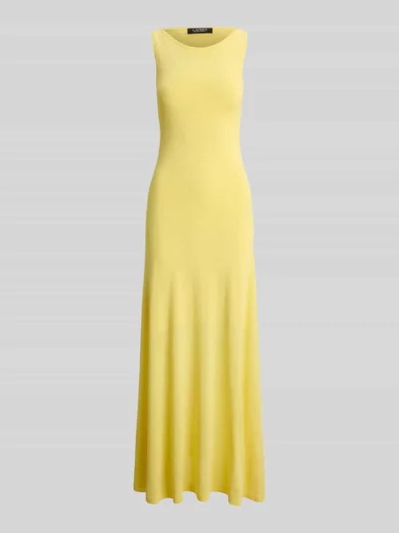 Długa sukienka z mieszanki i bawełny Lauren Ralph Lauren