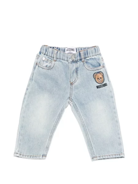Jeansy dziecięce Moschino niebieskie