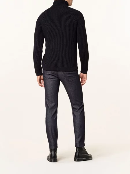 Sweter z dzianiny o kroju regular fit z elastycznymi zakończeniami Drykorn czarny