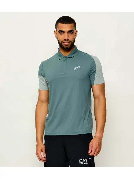 Tricou polo Ea7 verde