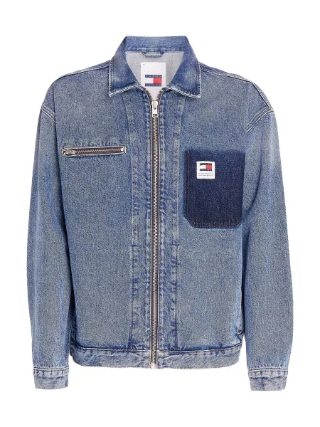 Tommy Jeans Geacă de blug | Oversize fit albastru