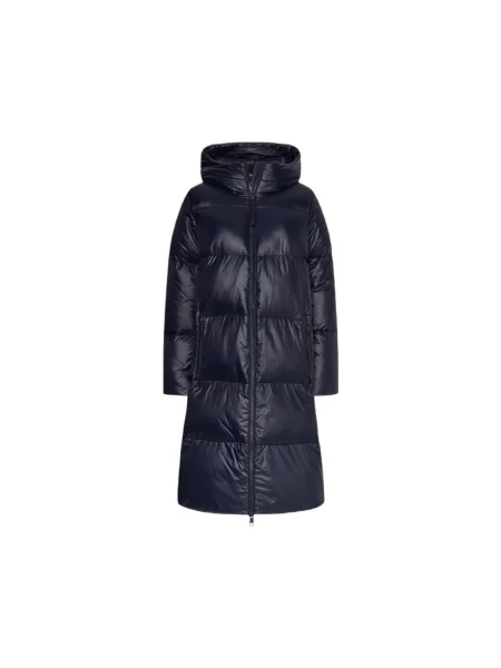 Maxi geacă Tommy Hilfiger cu autograf albastru