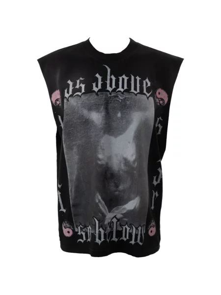 Tricou Hellstar fără mâneci cu imagine negru