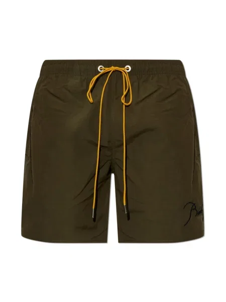 Kąpielówki Rhude z logo zielone