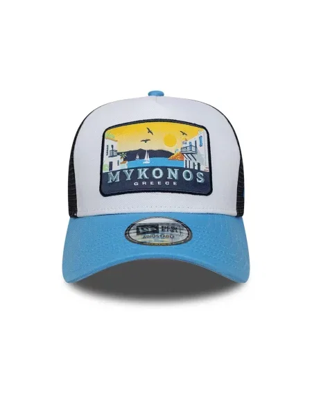 Czapka Trucker New Era NE Location Patch niebieska