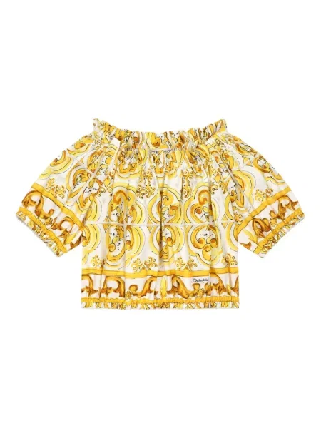 Bluzka dziecięca Dolce And Gabbana żółta