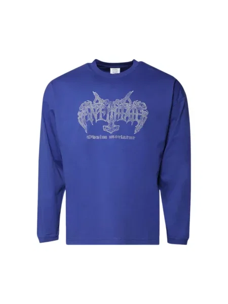 Tricou Vetements cu imagine albastru