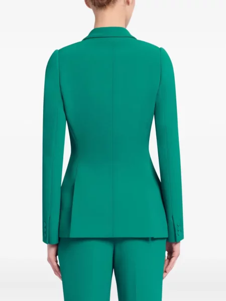 Sacou Elie Saab cu șireturi din dantelă verde