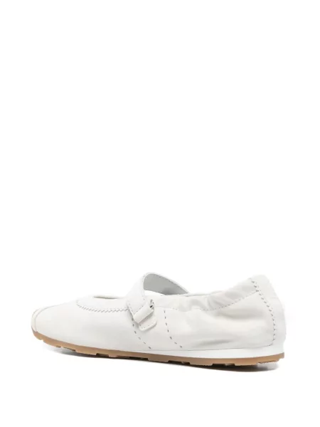 Balerini Miu Miu din piele alb