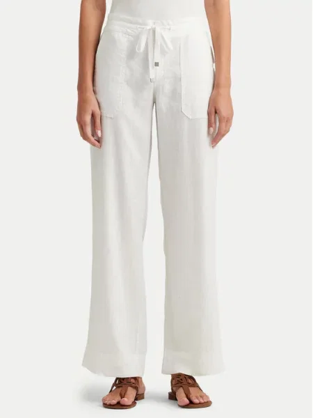 Παντελόνι υφασμάτινο Lauren Ralph Lauren λευκό
