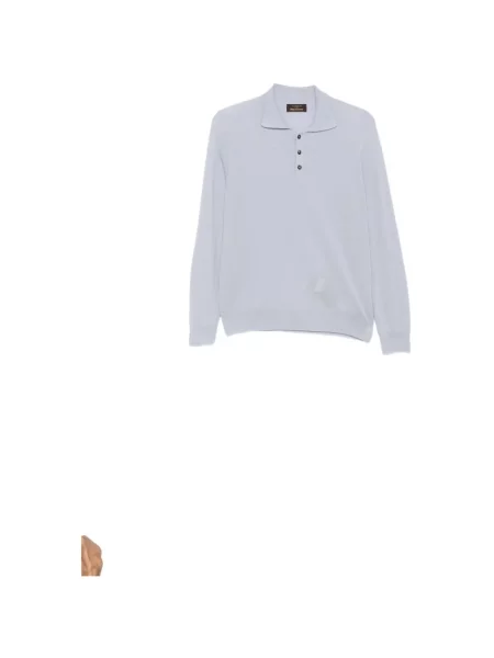 Kašmírové dlouho polotričko Slowear modré