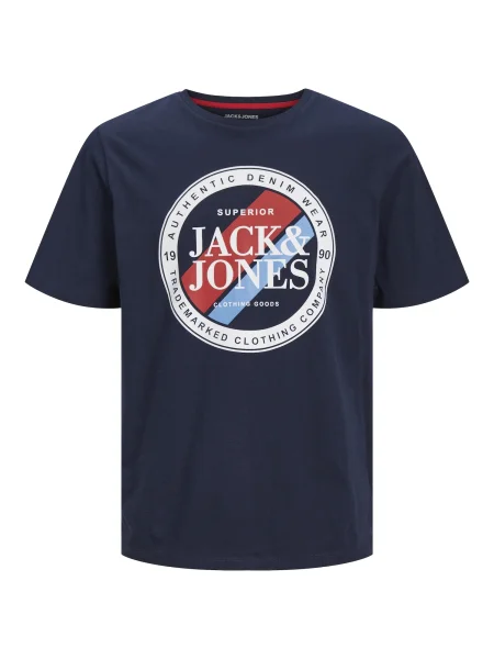 JACK & JONES Tričko LOYD & LOOF námornícka modrá / červená biela čierna