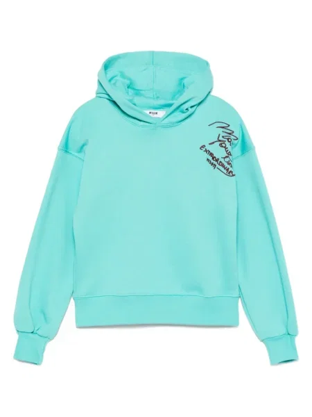 Bluza z kapturem dziecięca Msgm niebieska